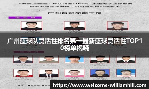 广州篮球队灵活性排名第一最新篮球灵活性TOP10榜单揭晓